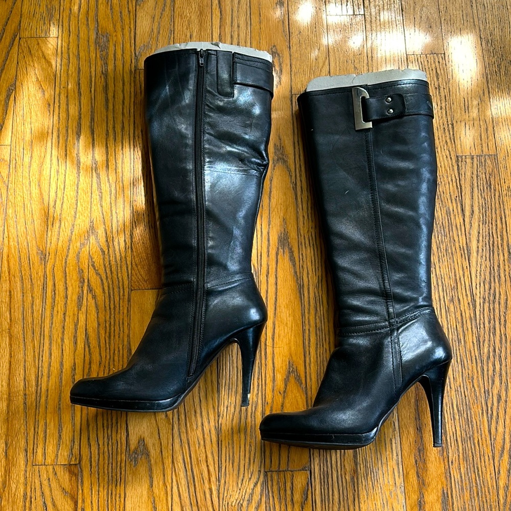 Nine West Black Leather Boots